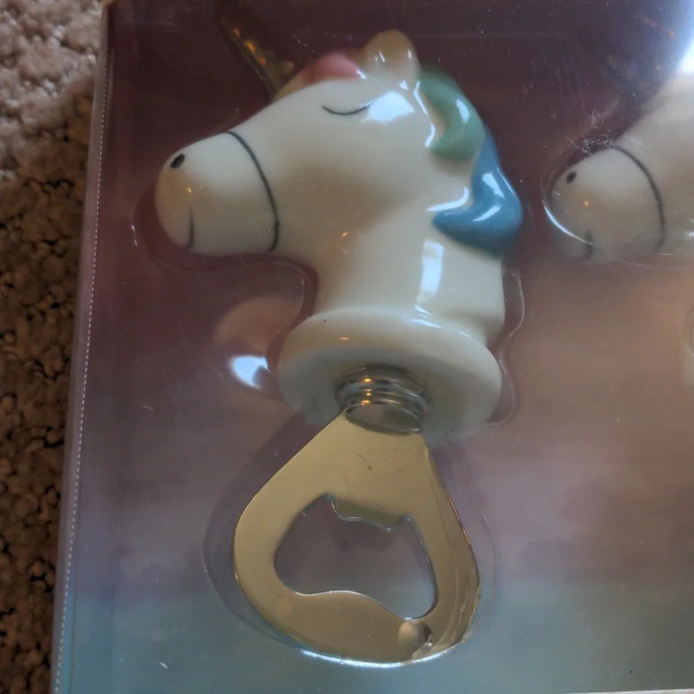 NIB Unicorn Bottle Opener and Wine stopper